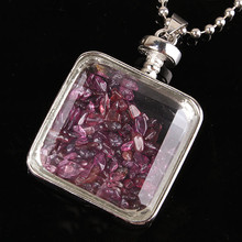 100-Unique Special Design 1 Pcs Silver Plated Natural Garnet Stone Pendant Square Shape Jewelry For Gift 2024 - buy cheap