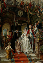 free shipping Aristocratic wedding ceremony canvas prints oil painting classic figure oil painting on canvas decoration picture 2024 - buy cheap