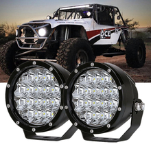 2pcs Car 80W 5inch Led Work Light 16X5W Round Led Driving Off Road Fog Lamp for Jeep Tractor 4WD ATV Heavy Trucks 12V 24V 2024 - buy cheap