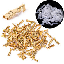 100pcs Brass Crimp Terminal 2.8mm Durable Female Spade Connectors 22-16 AWG with Insulating Sleeve 2024 - buy cheap