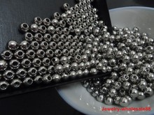 Lot of 1000pcs Surgical stainless steel 4mm/5mm Solid Round Hole Ball Loose beads Shiny Jewelry Finding/Making DIY 2024 - buy cheap