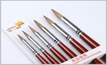 Professional weasel hairPainting Brush,6 pcs/set Acrylic PaintBrush,watercolor paiting brush free shipping 2024 - buy cheap