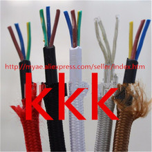 10m20m lot  textile cable 3 core fabric wire 3*0.75mm cable retro textile woven mesh textile cable 3*0.75 2024 - buy cheap