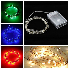 2M/3M/5M/10M 20/30/50/100 LED Copper Wire String Fairy Lights AA Battery Holiday Party Wedding Christmas wreath DIY Decoration 2024 - buy cheap