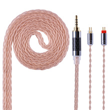 Yinyoo-Cable de cobre de 8 núcleos, Cable de 2,5/3,5/4,4mm con MMCX/2Pin/QDC para BLON BL-01 KZ ASX EDX ZSX ZAX DQ6 2024 - compra barato