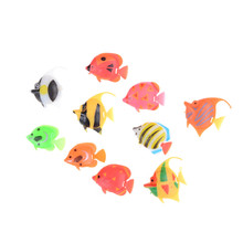 Peces artificiales de simulación, peces falsos flotantes, paisaje vívido, adorno de Acuario, decoración de plástico, 10 unids/lote 2024 - compra barato