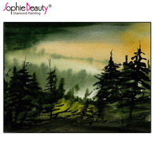 Sophie Beauty вышивка крестиком полностью Сделай Сам Алмазная картина вышивка горный лес сцена Стразы рукоделие мозаика для дома 2024 - купить недорого