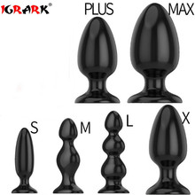 IGRARK-tapón Anal grande de silicona negra, 6 tamaños, suave, suave, enorme, juguetes eróticos para adultos, juguetes sexuales para hombres y mujeres gays 2024 - compra barato