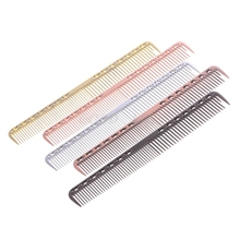 Men Women Aluminum Metal Cutting Comb Hair Hairdressing & Barbers Salon Anti-static Combs 2024 - buy cheap