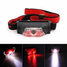 Mini farol lanterna à prova d'água com 4 modos, 1 x pe + 2 lâmpadas led para áreas externas, farol lanterna com faixa para cabeça, caça e acampamento