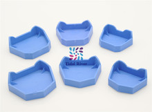 Bandeja de moldes de laboratorio Dental, utensilios de dentista, contenedor de dientes, muescas, pieza de mano, modelo de clínica Dental, azul, 6 unids/set por Set 2024 - compra barato