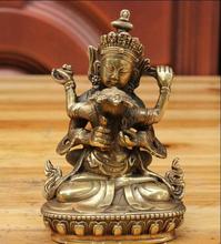 Estátua de buda feliz de lótus, budismo do tibet metálico mandvara yab-yum 2024 - compre barato