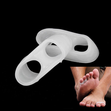 1 par de silicone gel toe separador dedo do pé separador pés cuidado chaves suporta ferramentas guarda pinky pé hallux valgus 2024 - compre barato