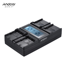 Andoer LP-E6 LP-E6N NP-F970 4-Channel Digital Camera Battery Charger LCD for Canon 6D 7DII 80D 5D Serie Sony NP-F550 F750 etc 2024 - buy cheap