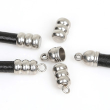 10Pcs/lot 7x10.5mm/6.5x14mm/7x10mm Hole Size 5mm Stainless Steel Cord End Cap For DIY Jewelry Making 2024 - buy cheap