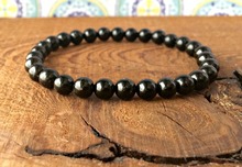 6mm Black Tourmaline Bracelet, Healing Crystals, Root Chakra, Yoga Meditation Jewelry, Protection-Emotional Stability-Grounding 2024 - buy cheap