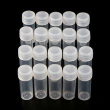 20Pcs 5ml Plastic Chemistry Test Tubes Vials Sample Bottles for container Powder Craft Screw Cap 2024 - buy cheap