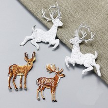 deer 4pcs/set applique patches for clothing fabric patch sewing iron on fashion parches bordados embroidered patches 2024 - buy cheap