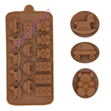 1PCS bear horse and car shape Muffin Sweet Candy Jelly fondant Cake chocolate Mold Silicone tool Baking Pan 2547 2024 - buy cheap
