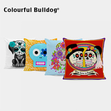 Colorful Geometric Pillow Mexican Skull Ginkgo Biloba Cover Pillow Couple Merry Candle Daisy Cushion Cover Pillow Decorate Home 2024 - buy cheap
