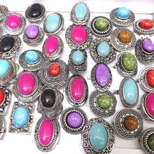 Adjustable Silver color Tibetan Rings Mixed Size Mixed Shape Retro Rings 50pcs/Lot Wholesale 2024 - buy cheap