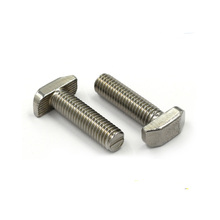 10pcs M6 Nickel Plated T nut Hammer Head Fasten screw for Aluminum Extrusion Profile 3030 series 2024 - buy cheap