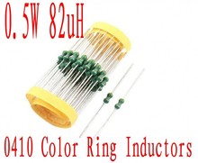 Inductores de plomo Axial, 2000 Uds., 0410, anillo de Color 1/2w, 82uh, 0,5 W 2024 - compra barato