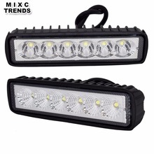 MIXC TRENDS 18W 12V LED Work Fog Light Bar Spotlight Flood Lamp Driving Offroad LED DRL Car Lights for Jeep Toyota SUV 4WD Truck 2024 - buy cheap