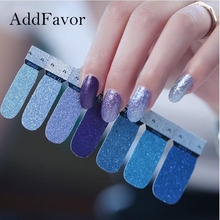 AddFavor Gradient Polish Nail Sticker Full Cover Nail Art Sticker Wraps Vinyls Adhesive Nails Decals DIY Decoration Manicure 2024 - buy cheap