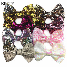 10pcs/lot 5 inch Reversible Glitter Sequin Bow With/Without Hair Clip Girl Dance Party Hair Accessories HDJ138 2024 - buy cheap