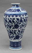 Exquisite Small Chinese Antique Handmade Blue and White Porcelain Flowers Designs Auspicious Ornament Vase No.8 2024 - buy cheap