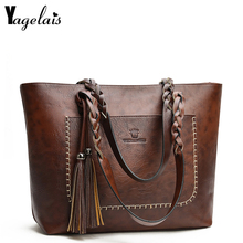 Women Messenger Bags Leather Daily Luxury Tassel Leather Handbags Female Designer Bag Vintage Big Tote Shoulder Bag High Quality 2024 - buy cheap