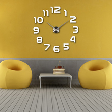 New Clock Watch Wall Clocks Horloge 3D DIY Acrylic Mirror Stickers Home Decoration Living Room Quartz Needle 2024 - buy cheap