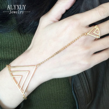 New Fashion Women/Girl's jewelry gifts Geometric hand chain link contact bracelet free shipping B3205 2024 - купить недорого