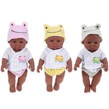 30cm Newborn Reborn Doll Baby Simulation Soft Vinyl Children Lifelike Black Skin Toys Sleeping Accompany Calm Doll Gift 2024 - buy cheap