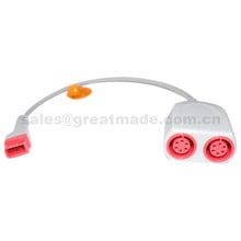 Compatible with Spacelab Trulink Dual pressure cable ,10pin ->6pin plug *2. 2024 - buy cheap