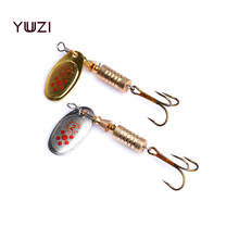 YUZI 5PCS 6.7CM-7.3G Metal Spinner Spoon Hard Bait Fish Treble Hook Perch Fishing Lures Tackle Vibration Hard Bait 2024 - buy cheap