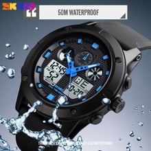 SKMEI Casual Digital Watch for Men Sport  New Luxury Military Waterproof Chronograph Dual Display Wristwatch erkek kol saati 2024 - buy cheap
