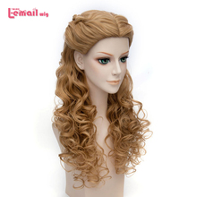 L-email wig Brand Hot Sale Women Princess Cosplay Wigs Long Curly Braid Hair Heat Resistant Synthetic Hair Perucas Cosplay Wig 2024 - buy cheap