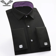 VISADA JAUNA 2019, весенне-осенняя мужская рубашка, однотонная, деловая, мужская рубашка, брендовая одежда, облегающая мужская одежда N880 2024 - купить недорого