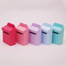 1/12 Wooden Solid Color Miniature Mailbox Dollhouse Kids Toy Fairy Garden Decor Children Furniture Toys 6 Colors 2024 - buy cheap