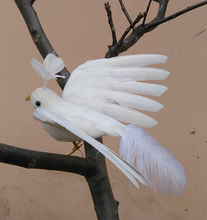 about 20x28cm foam&feathers white phoenix artificial bird handicraft,garden decoration prop gift a2537 2024 - buy cheap