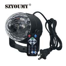 Szyoumy-mini projetor de controle remoto rgb 3w, bola mágica de cristal, lâmpada led para palco, dj, ktv, discoteca, luz laser, luzes para festa, som, ir 2024 - compre barato