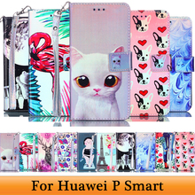 Для Huawei P smart Case Smart Huawei P кожаный флип чехол книжка для Huawei FIG LX1 LA1 LX2 LX3 PSmart чехол для телефона держатель для карт 2024 - купить недорого