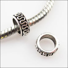 Fashion 70Pcs Tibetan Silver Color Round Circle Spacer Beads Charms 8mm 2024 - buy cheap