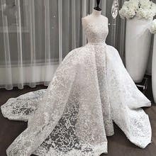 Lindo vestido de casamento longo, vestidos da noiva abiye, vestido de noiva, roupa de casamento, com renda, sem alças 2024 - compre barato