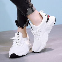 Women casual shoes fashion breathable mesh women shoes lace up flats Platform shoes Walking sneakers women 2019 tenis feminino 2024 - buy cheap