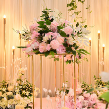 Искусственные розы на заказ 40 см, Свадебный декор для стола, цветы, шар, центральный задник, декор, вечерние цветы, дорожные цветы 2024 - купить недорого