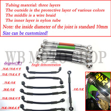 Customized Motorcycle Dirt Bike Braided Steel Hydraulic Reinforce Brake line Clutch Oil Hose Tube 400mm To 2200mm Fit Racing 2024 - buy cheap