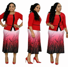 2019 new elegent fashion style african women printing plus size dress L-3XL 2024 - buy cheap